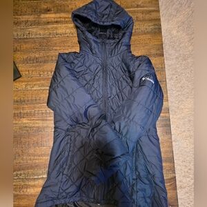 Ladies Columbia Black Quilted Hooded Jacket